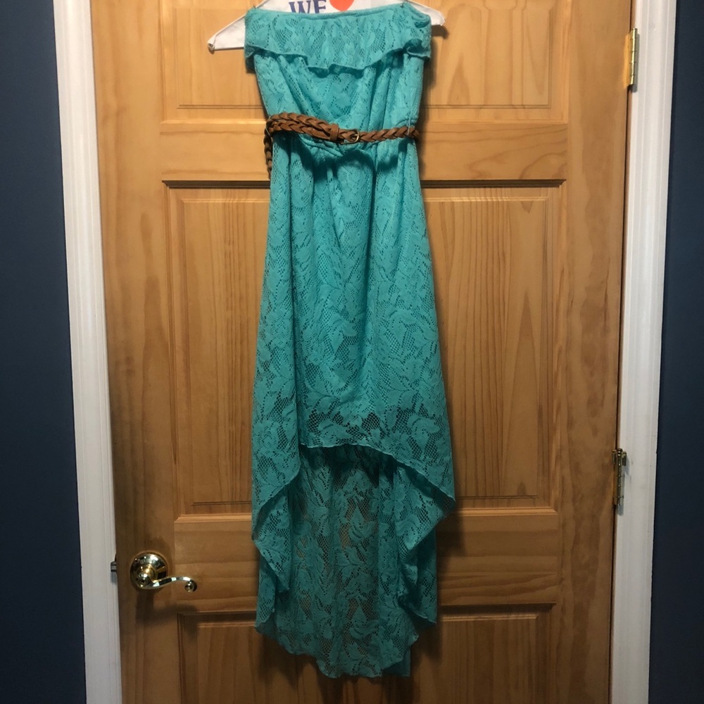 Turquoise High Low Dress